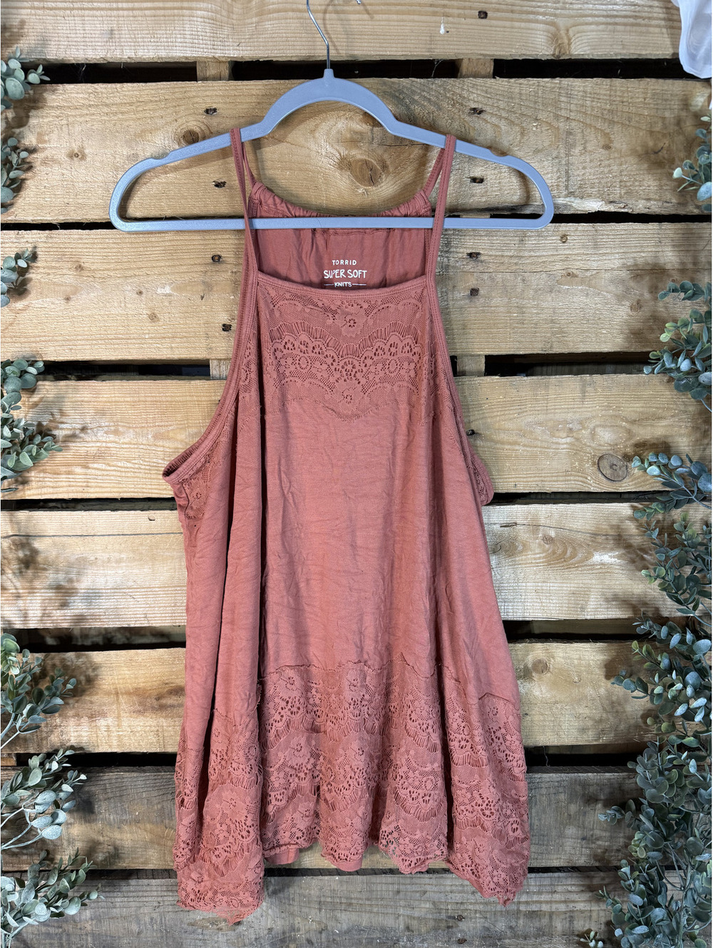 Torrid Super Soft Knits Lace Detail Tank Top Size 2